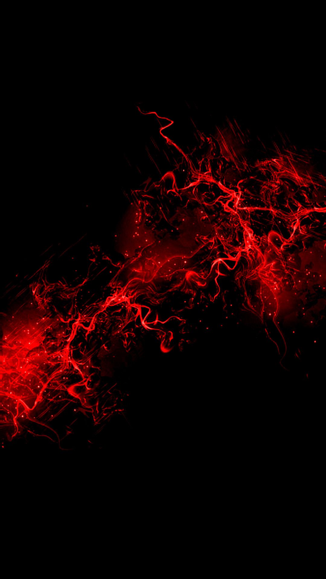 Fumo rosso astratto nero, 1080x1920 Full HD Verticale, Smartphone