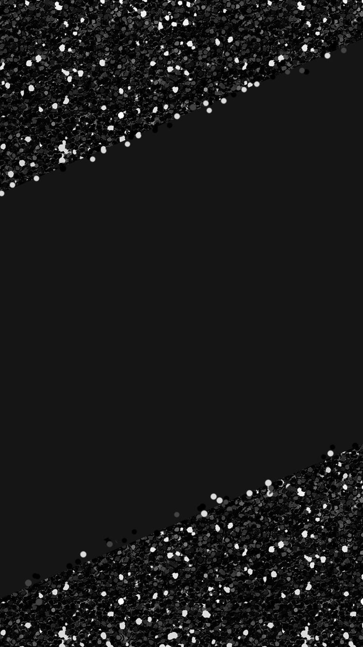 Glitter nero argento bordi, 750x1334 Full HD Verticale, iPhone