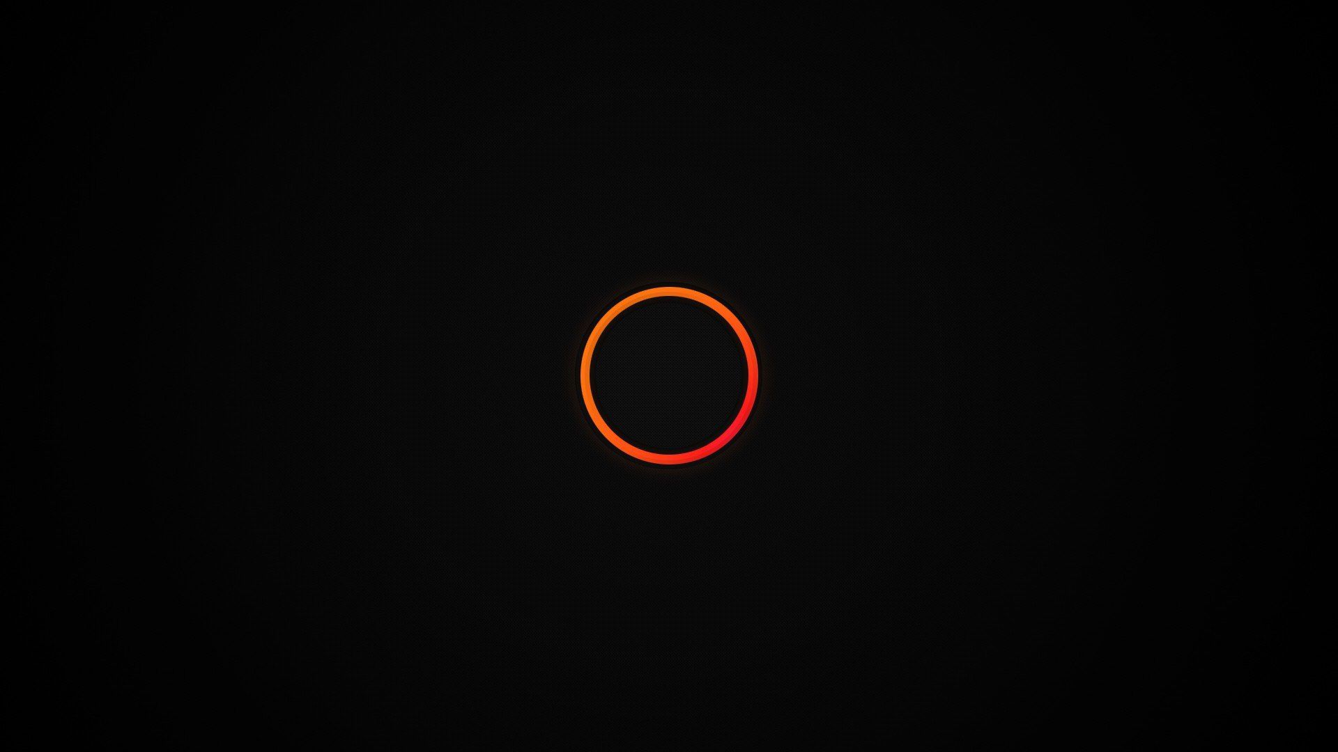 Cerchio rosso luminoso sfondo nero, 1920x1080 1080p, Laptop