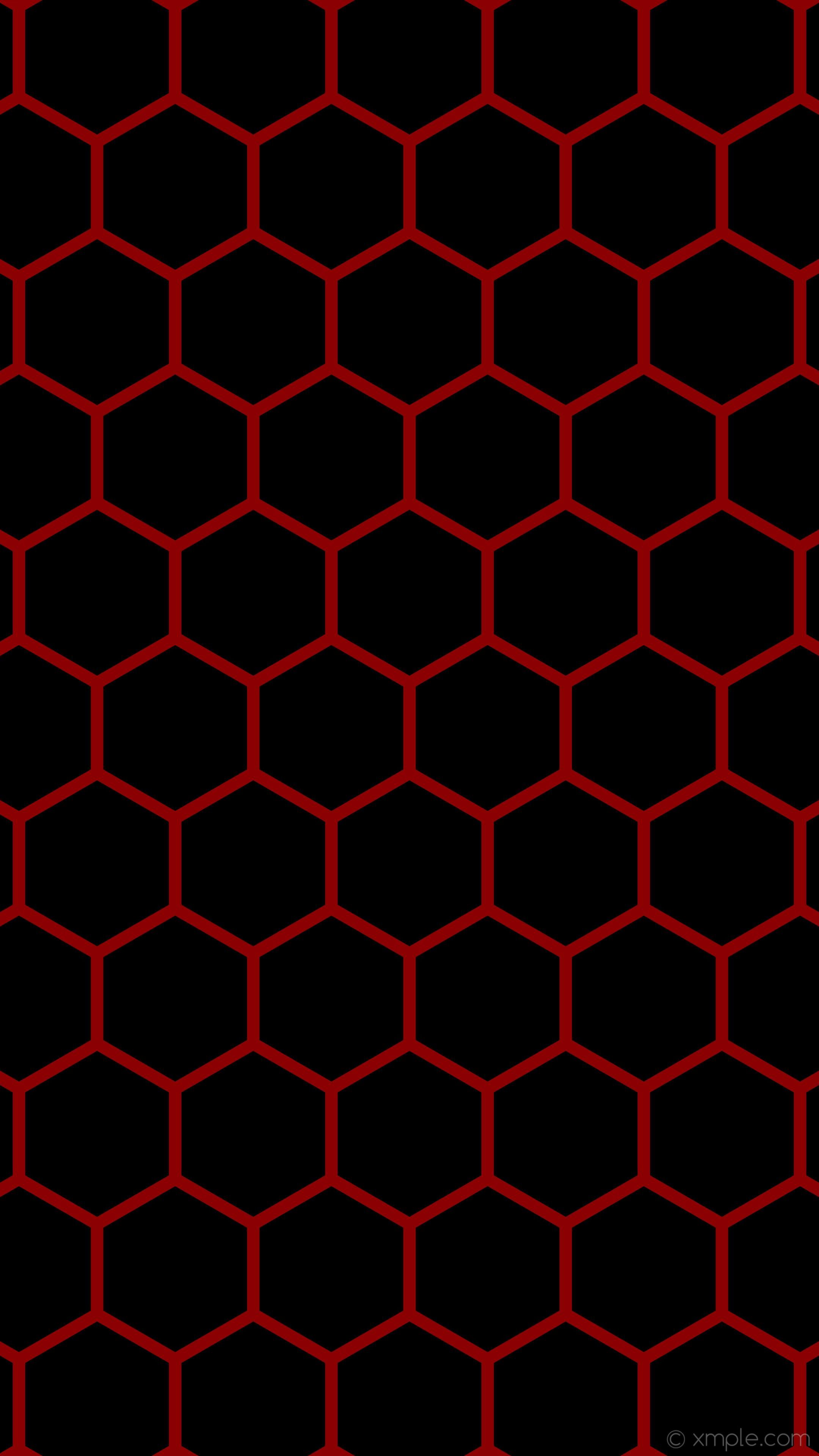 Motivo esagonale rosso e nero, 2160x3840 Verticale, Telefono