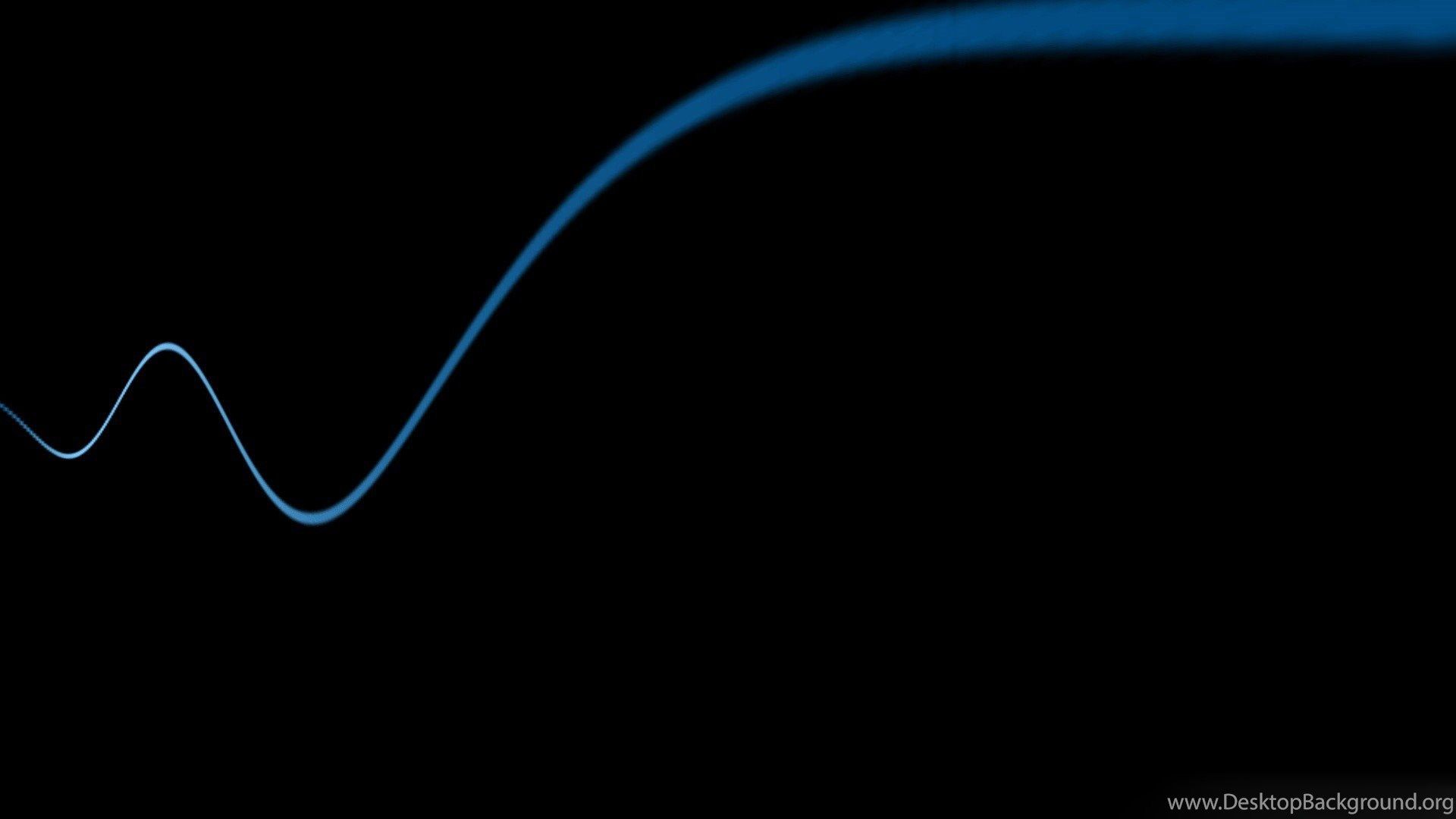 Linea astratta blu ondulata nera, 1920x1080 Full HD 1080p, Desktop