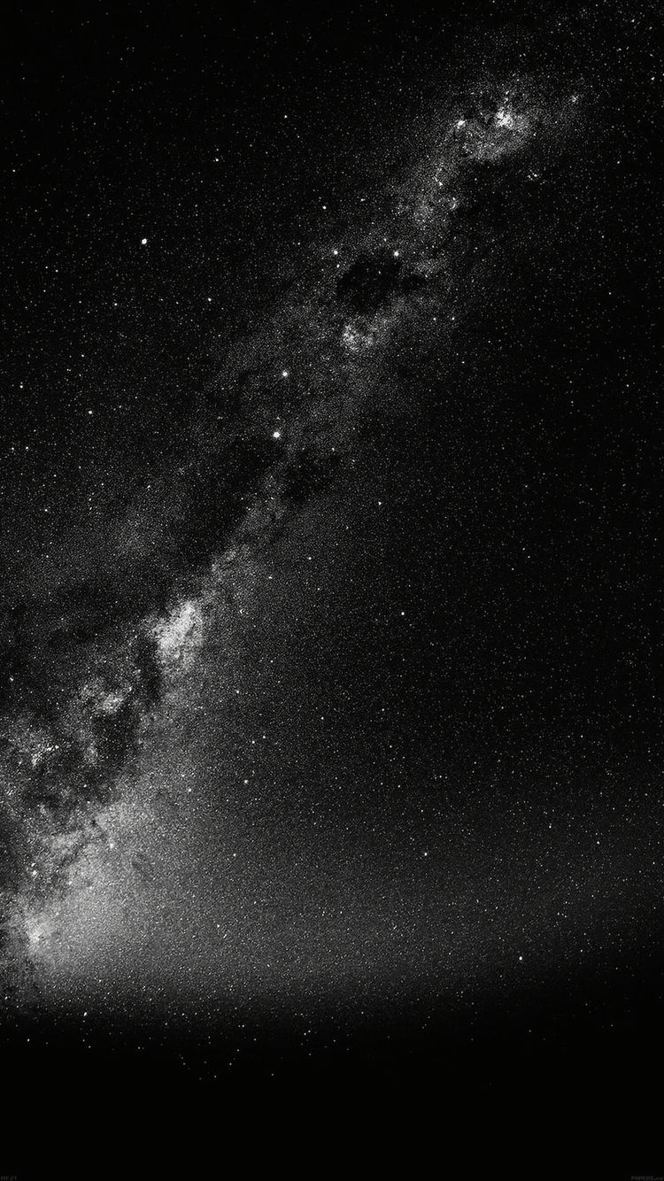Via Lattea stellata nera, 750x1334 Full HD Verticale, iPhone