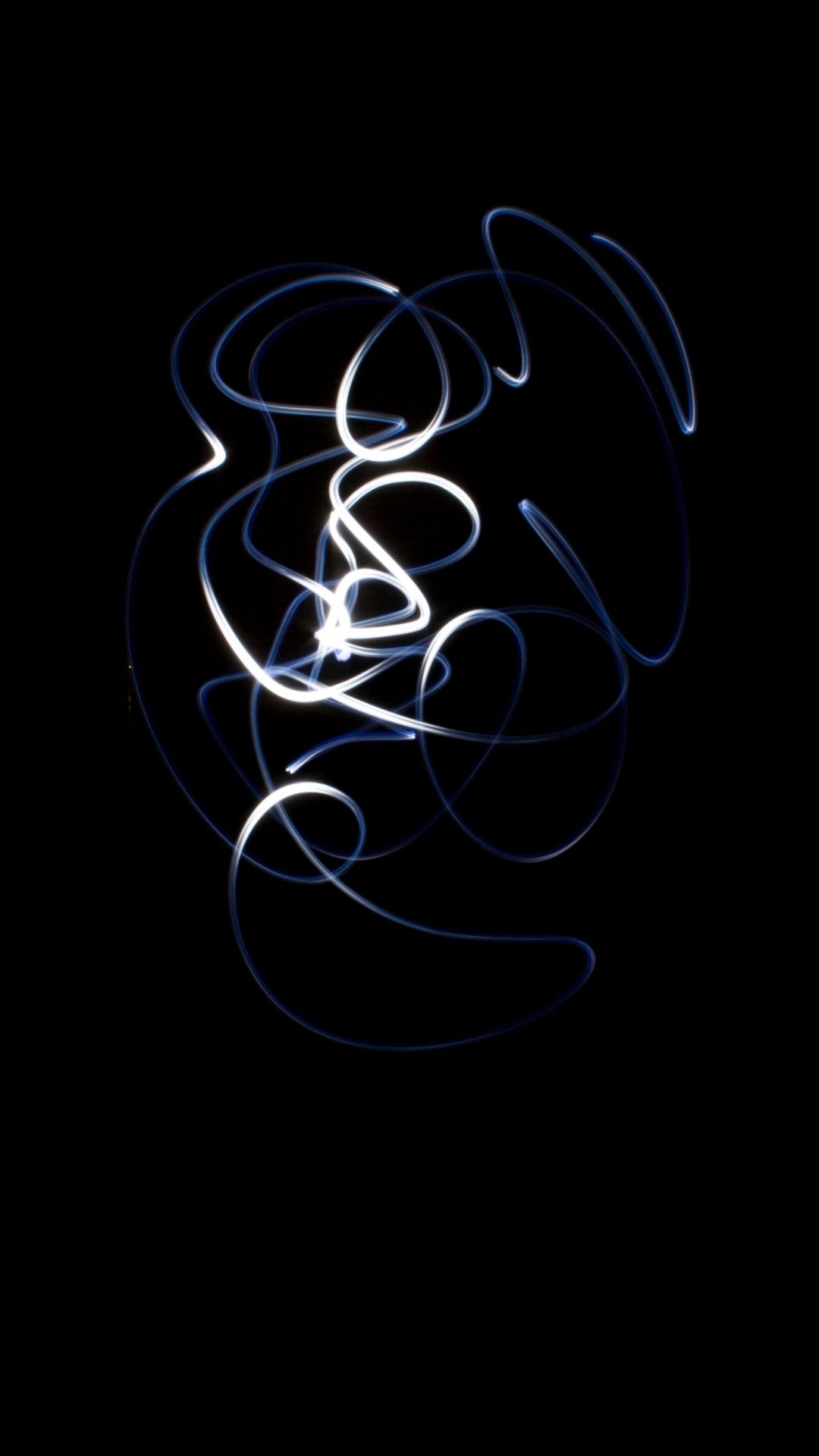Linee luminose astratte nero, 1080x1920 Verticale, iPhone Pro Max