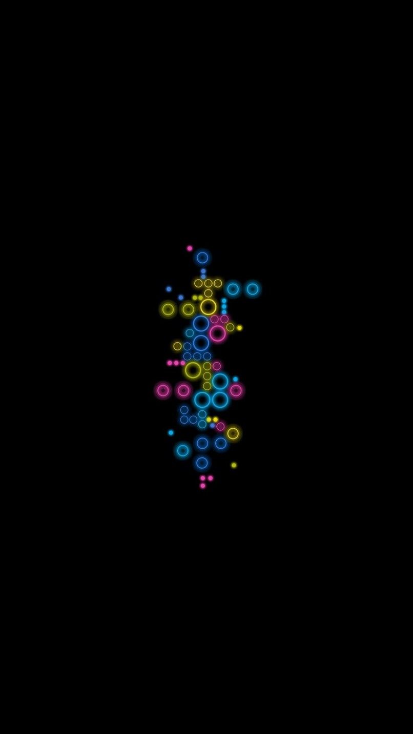 Bolle colorate su nero, 806x1433 Full HD Verticale, iPhone