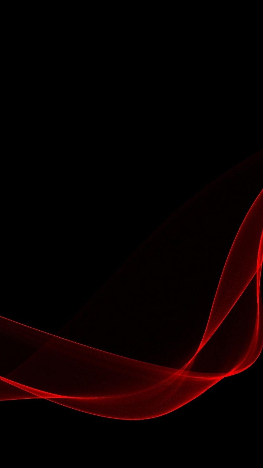 onda rossa fluida, sfondi Neri, 1080x1920 Full HD Verticale, Smartphone