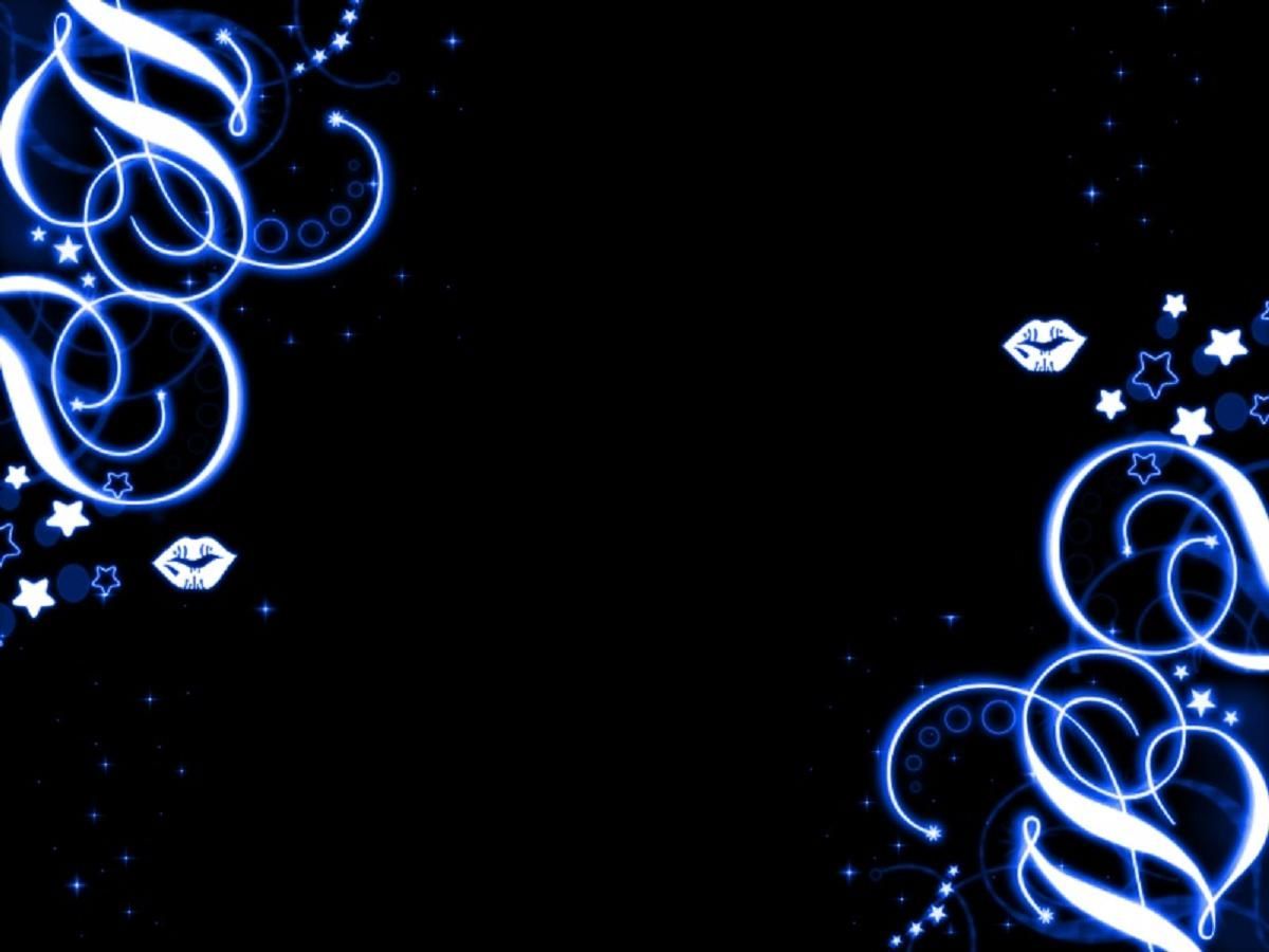 Ghirigori blu neon stelle, 1200x900 HD, Desktop