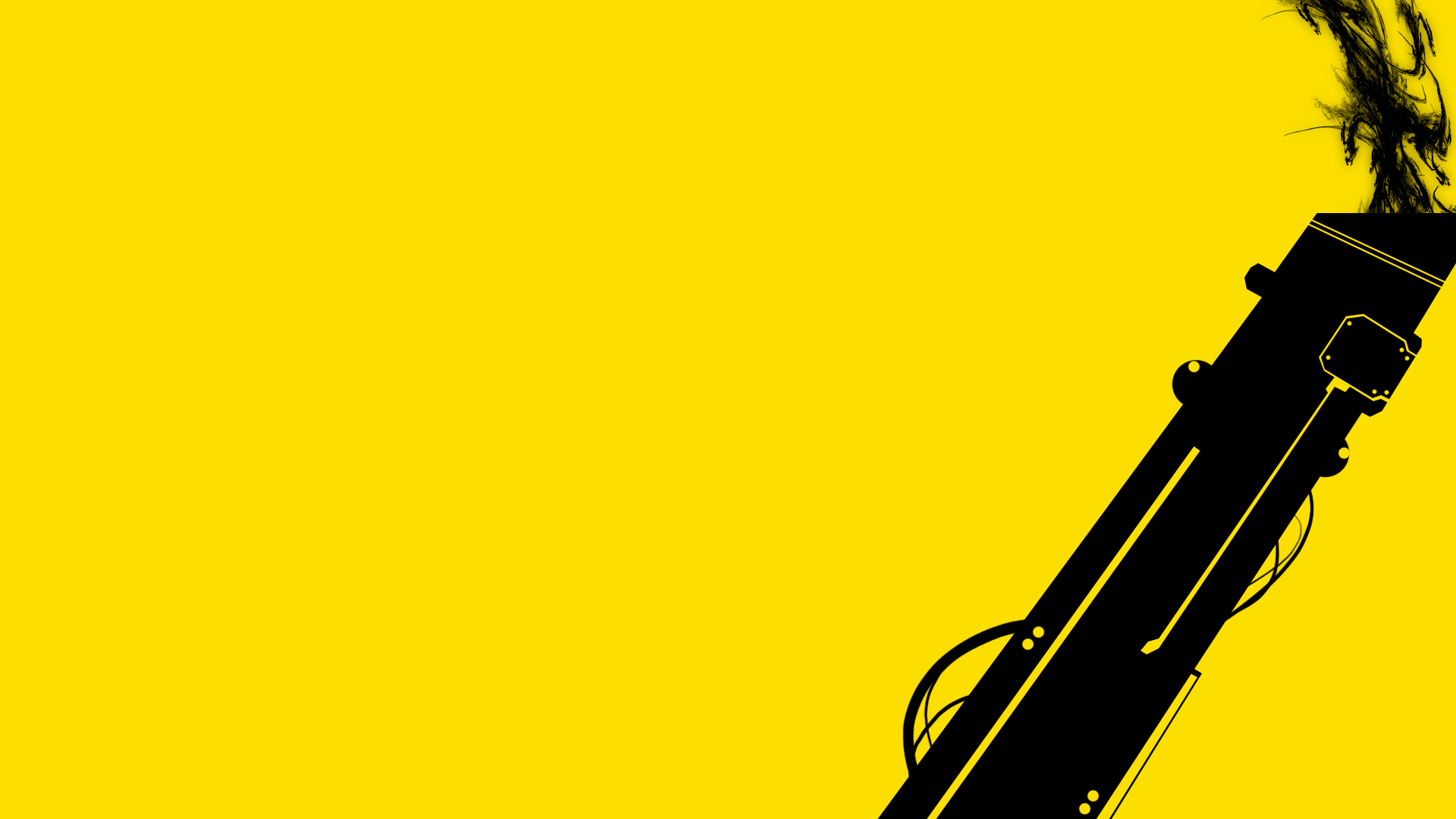 Pistola nera sfondo giallo, 1920x1080 Full HD, Laptop