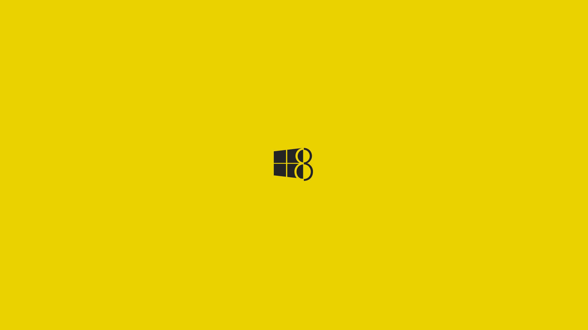 Logo Windows nero su giallo, sistema operativo Microsoft, 1920x1080 Full HD, Desktop