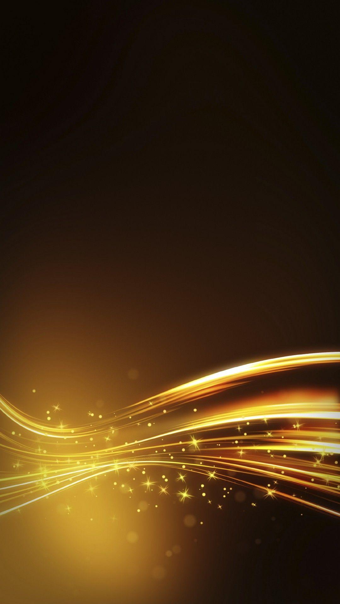 Onde astratte oro nero, 1080x1920 Full HD Verticale, Smartphone