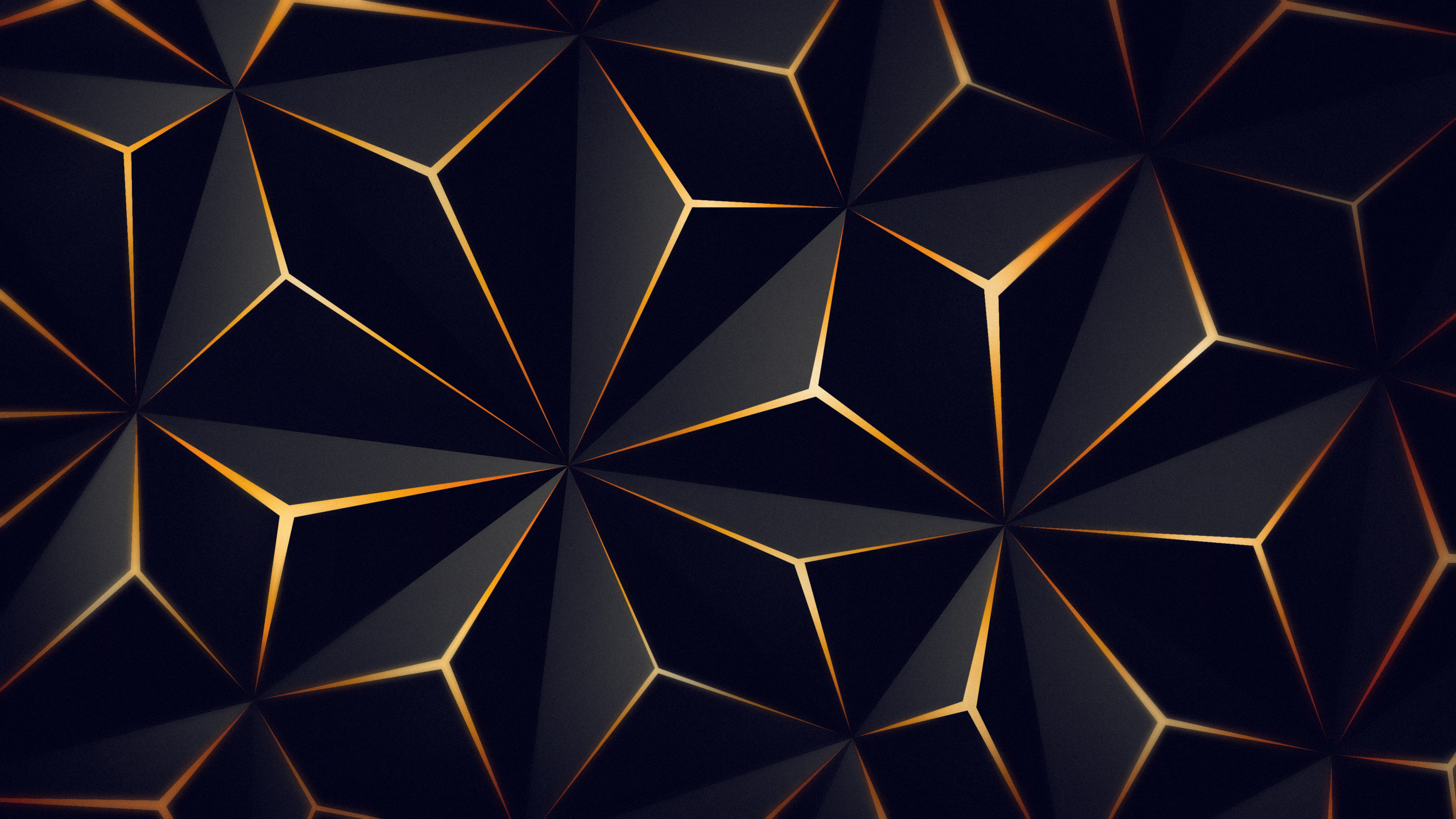 Triangoli geometrici nero e oro, 3840x2160 4K, Desktop 4K