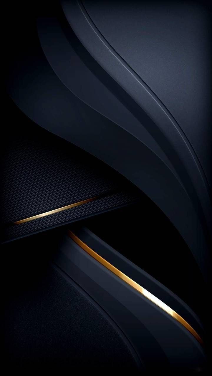 Onde nere e oro astratte, 720x1280 Full HD Verticale, iPhone