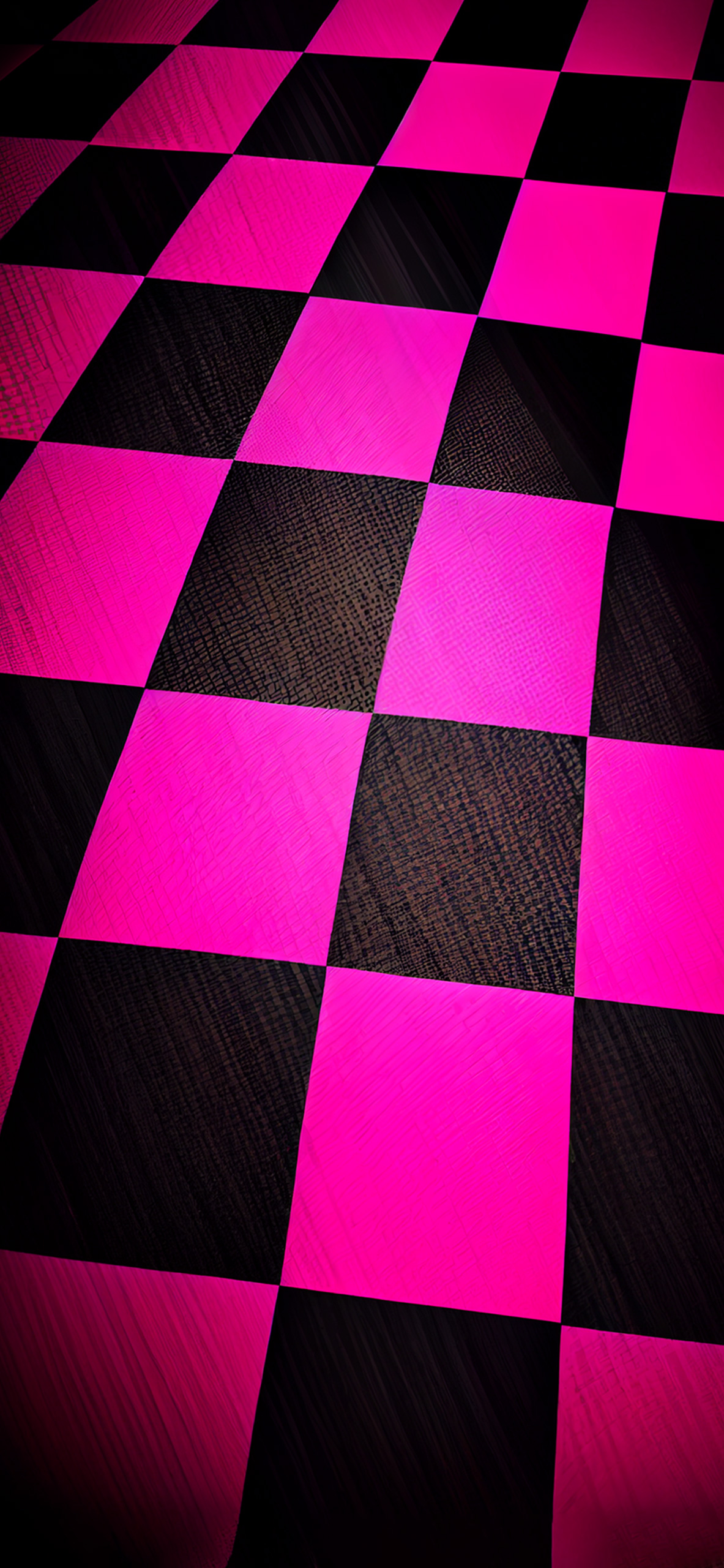 Scacchiera rosa e nera, 1183x2560 Verticale, Telefono