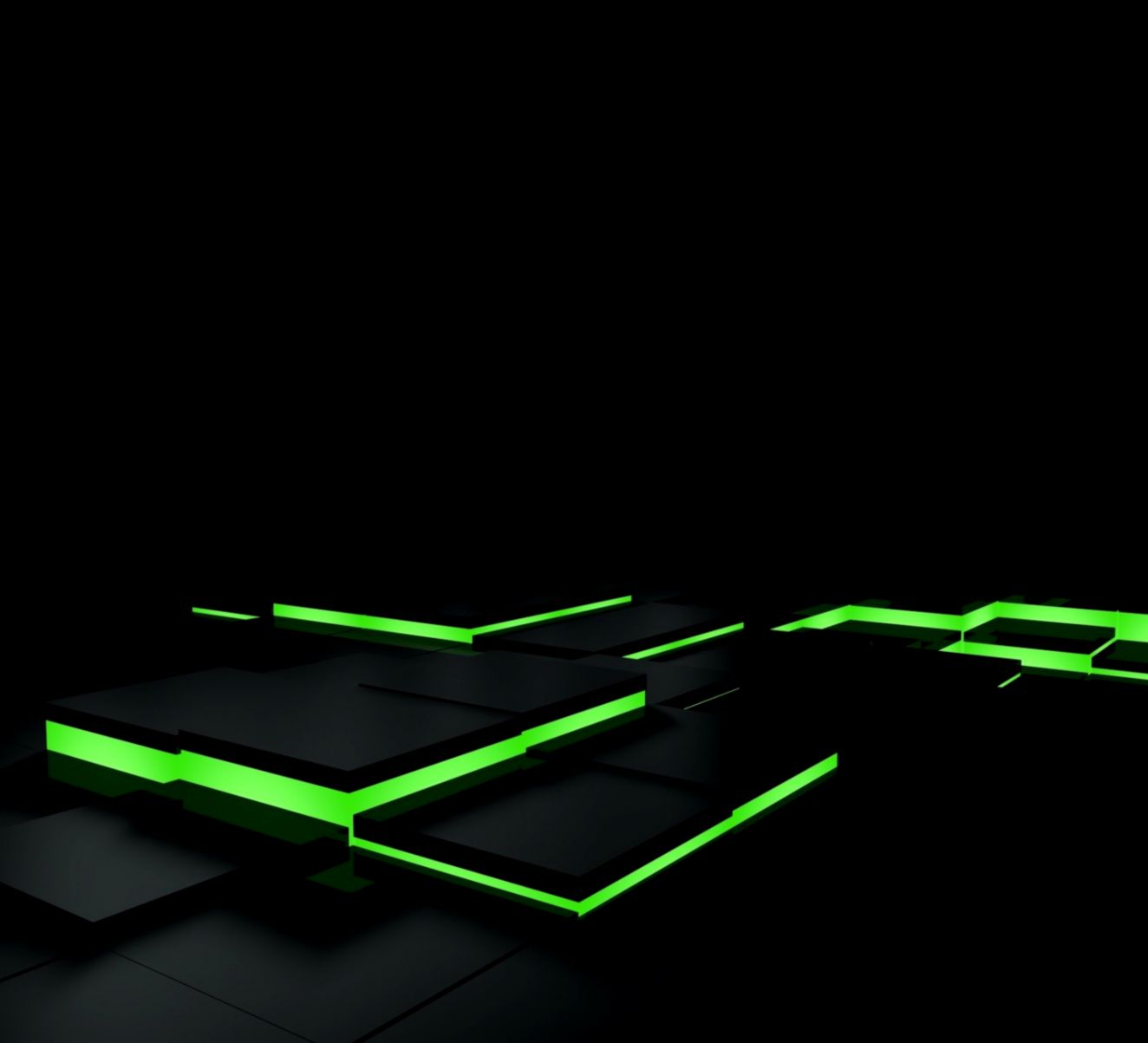 Forme geometriche astratte nere e verdi, 1324x1203 720p, Acer Nitro