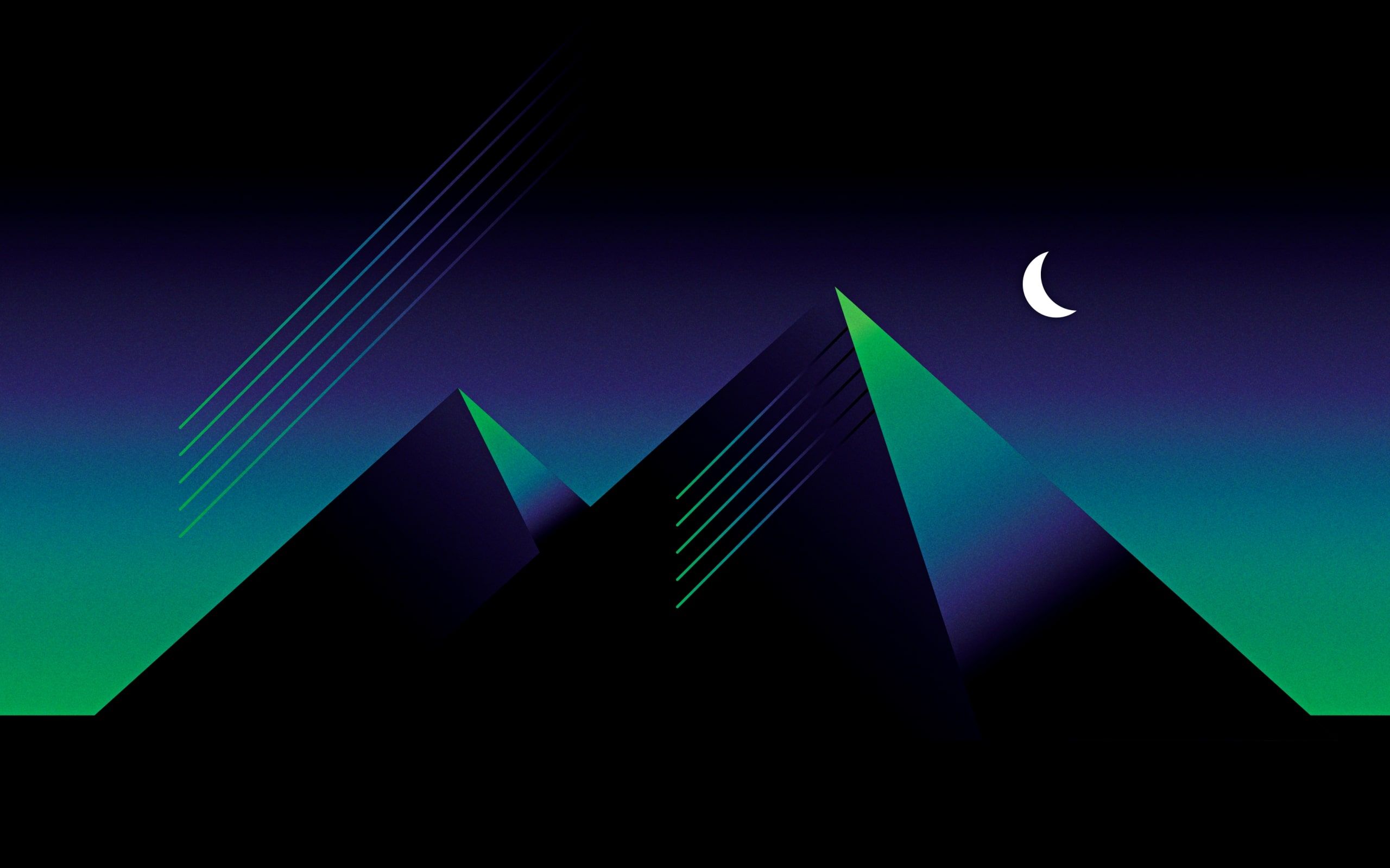 Piramidi astratte minimaliste notturne, 2560x1600 2K, PC