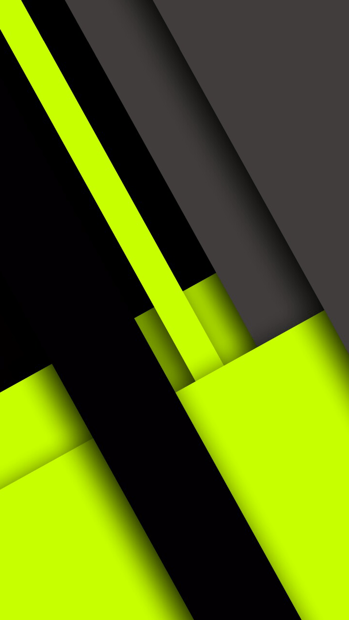 Forme geometriche nero e verde neon, 720x1280 Verticale, Telefono