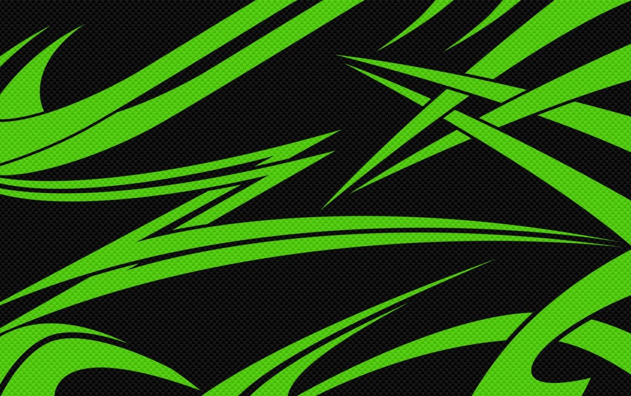 Motivo astratto verde e nero, 1280x804 720p, PC