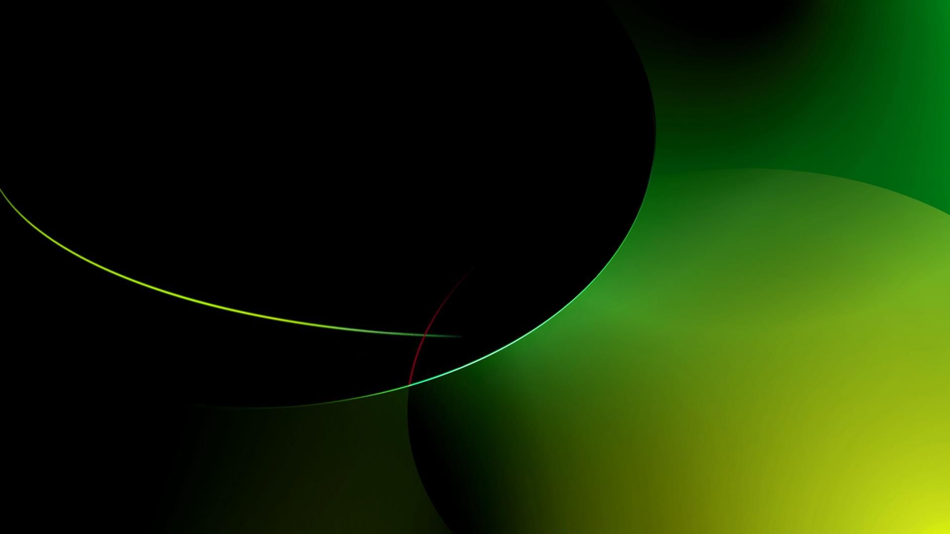 Sfere astratte nere e verdi, 1920x1080 1080p, PC Desktop