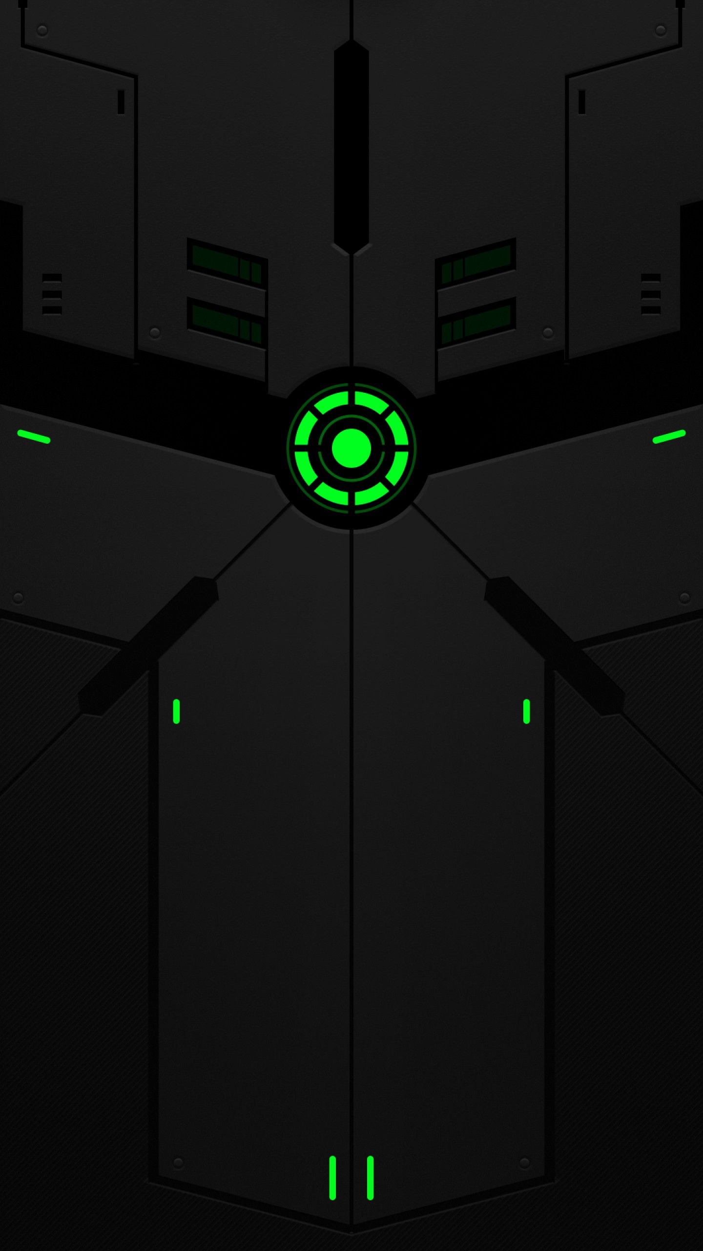 Robot nero con luci verdi, 1440x2560 Full HD Verticale, iPhone