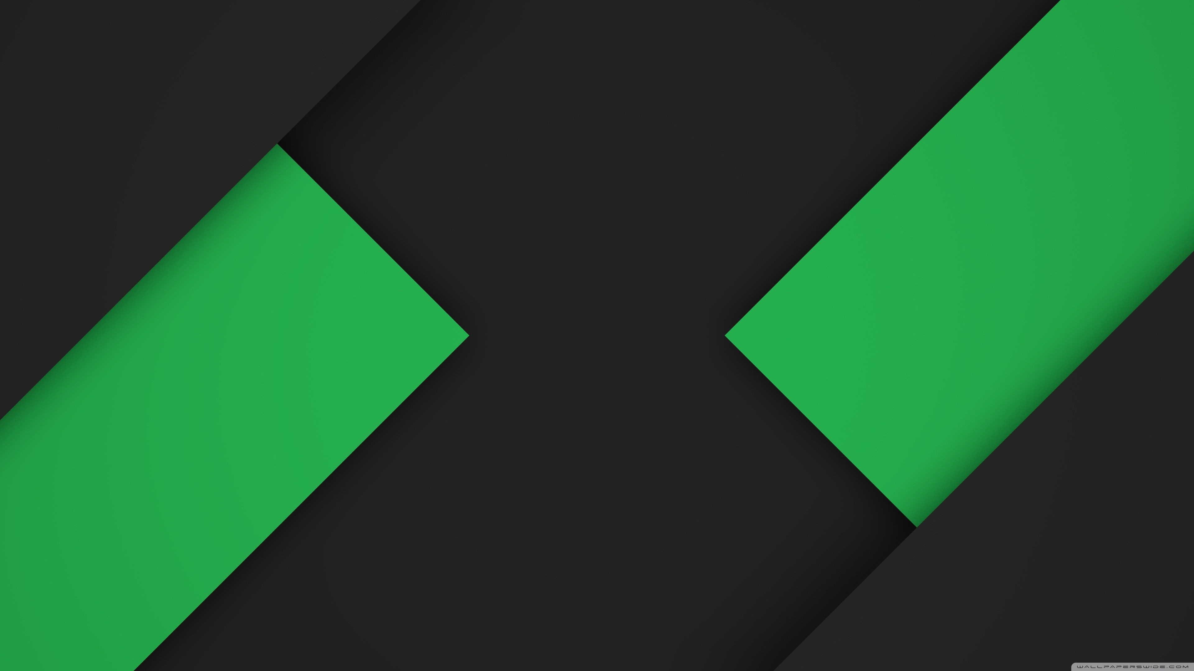 Forme geometriche verdi e nere, 3840x2160 UHD, Monitor 4K