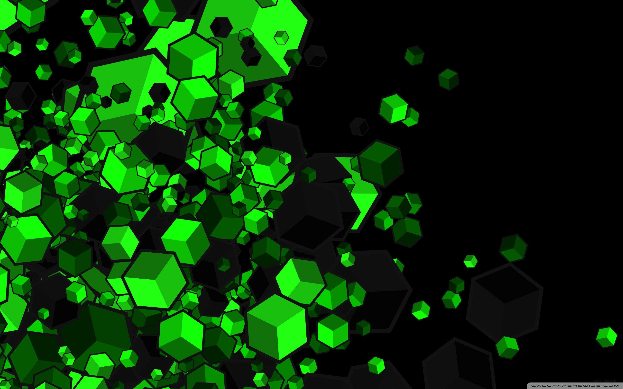 Esagoni verdi e neri astratti, 2560x1600 2K+, Laptop