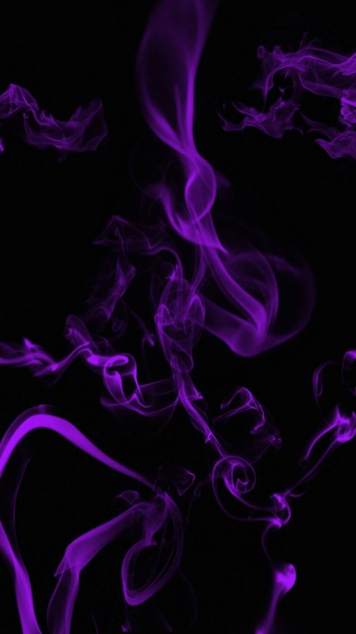 Fumo viola su nero, 720x1280 Full HD Verticale, iPhone