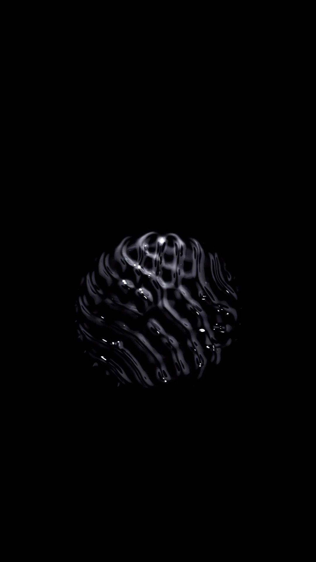 Sfera nera texture ondulata, 1080x1920 Full HD Verticale, Samsung Galaxy