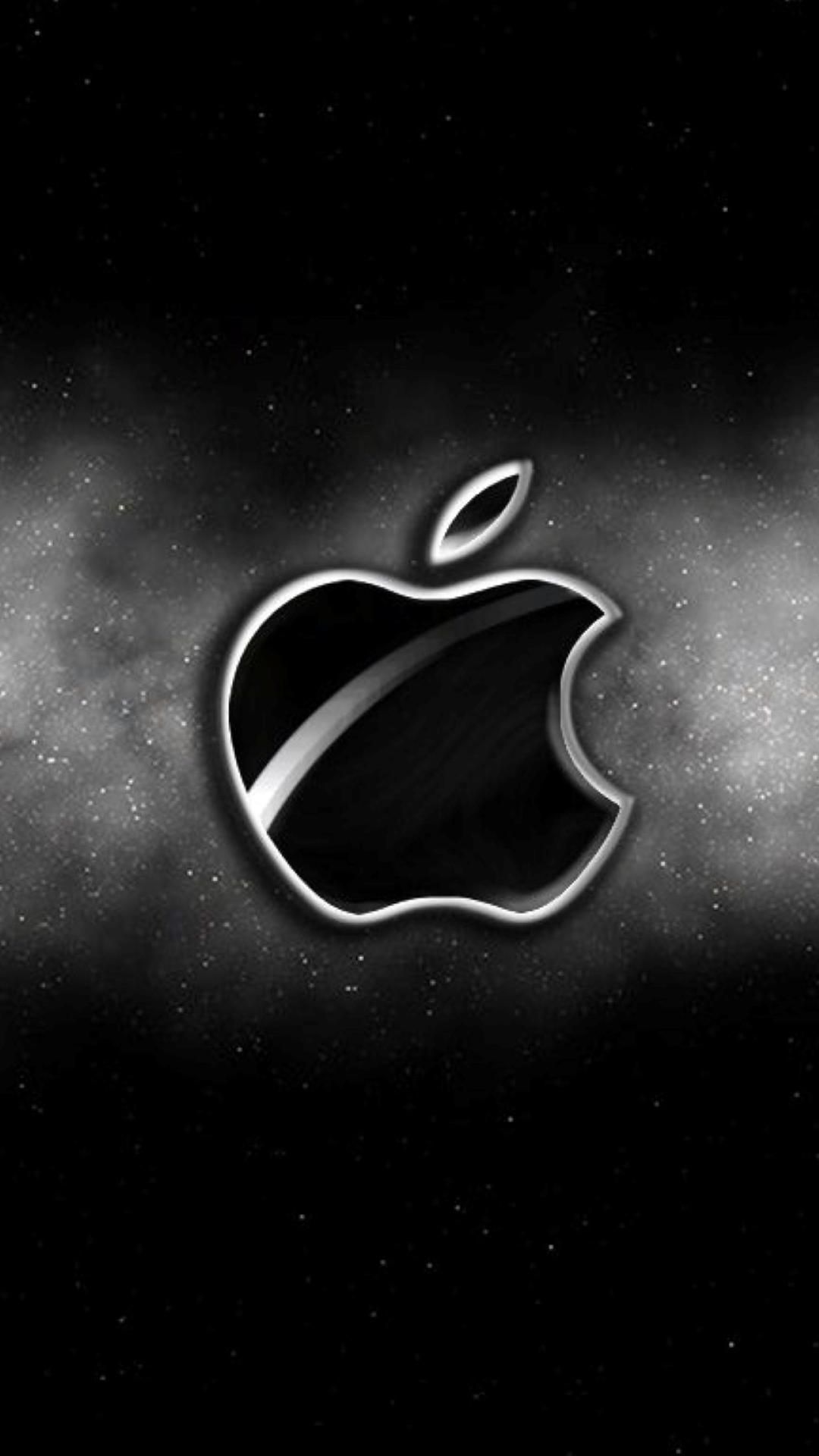 Logo Apple nero, azienda tech, 1080x1920 Verticale, Telefono