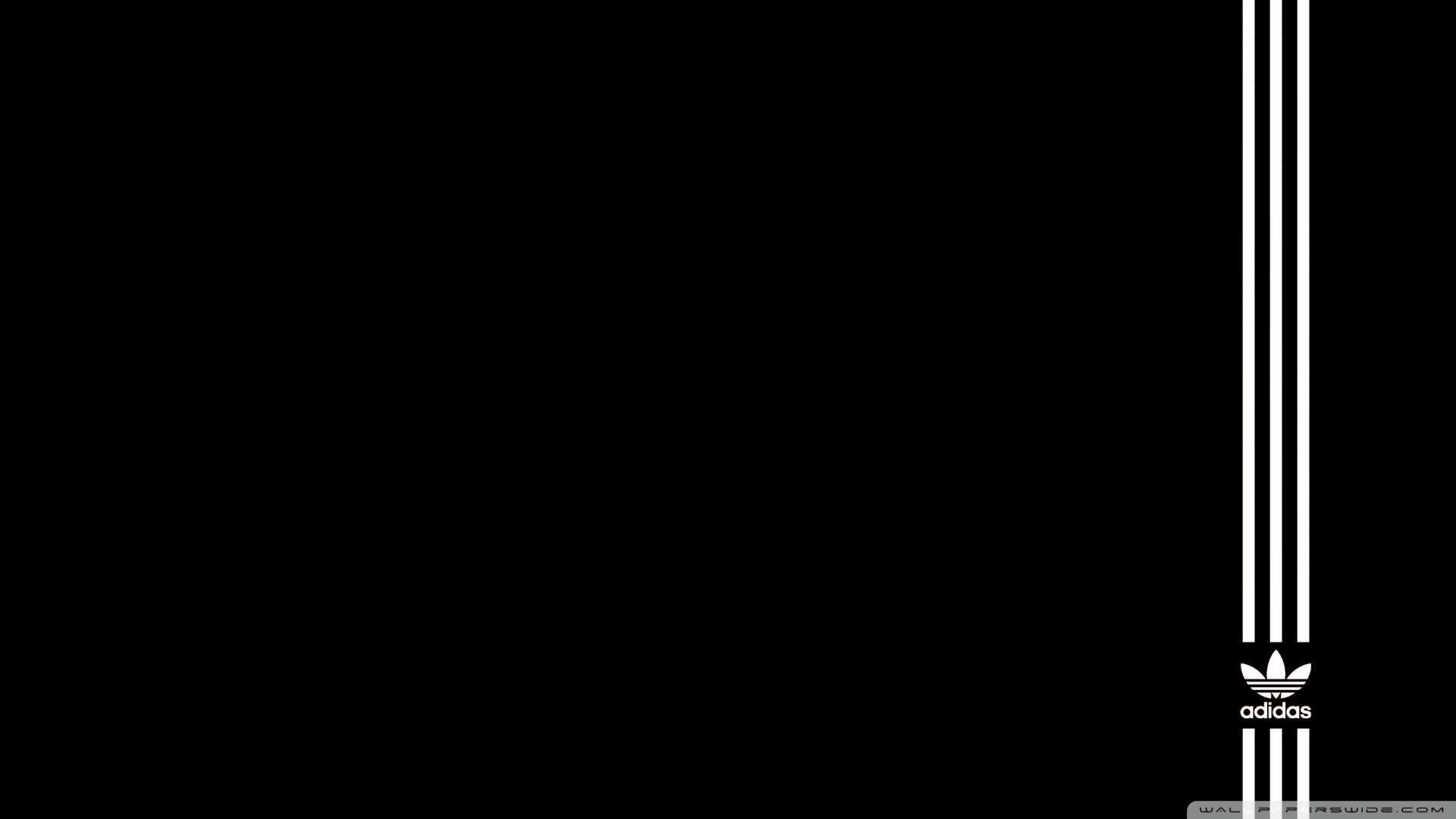 Logo Adidas nero minimal, abbigliamento sportivo, 1920x1080 1080p, Desktop