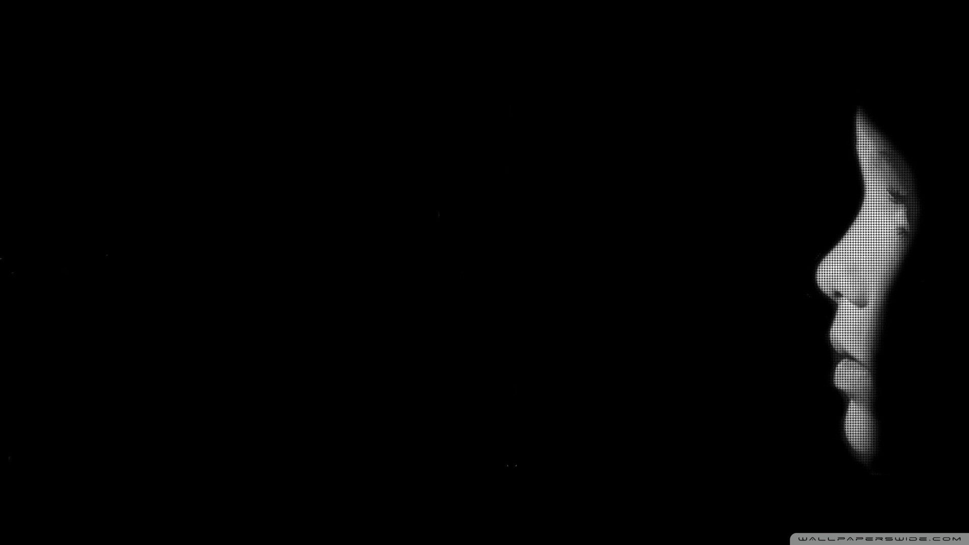 Profilo viso su nero, 1920x1080 1080p, Laptop