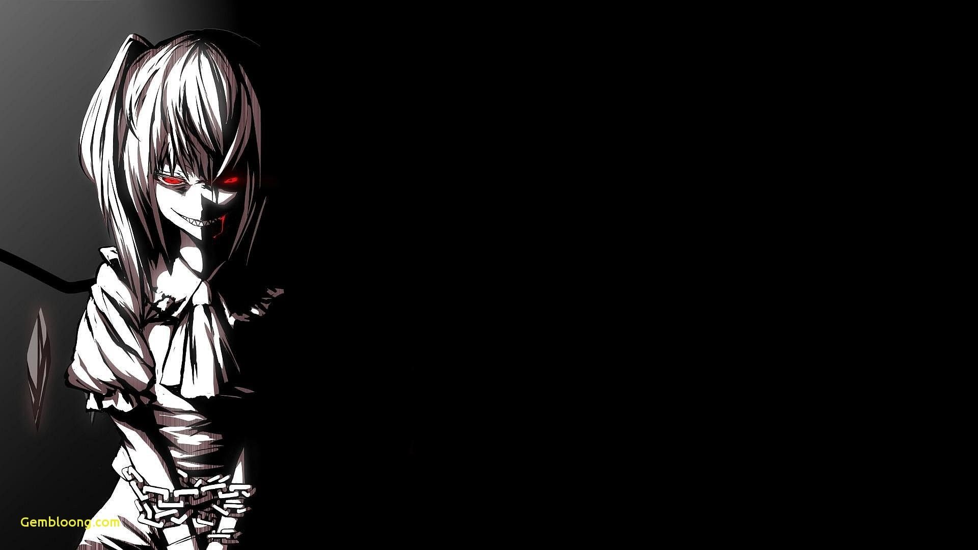 Ragazza anime occhi rossi nero, 1920x1080 Full HD 1080p, PC