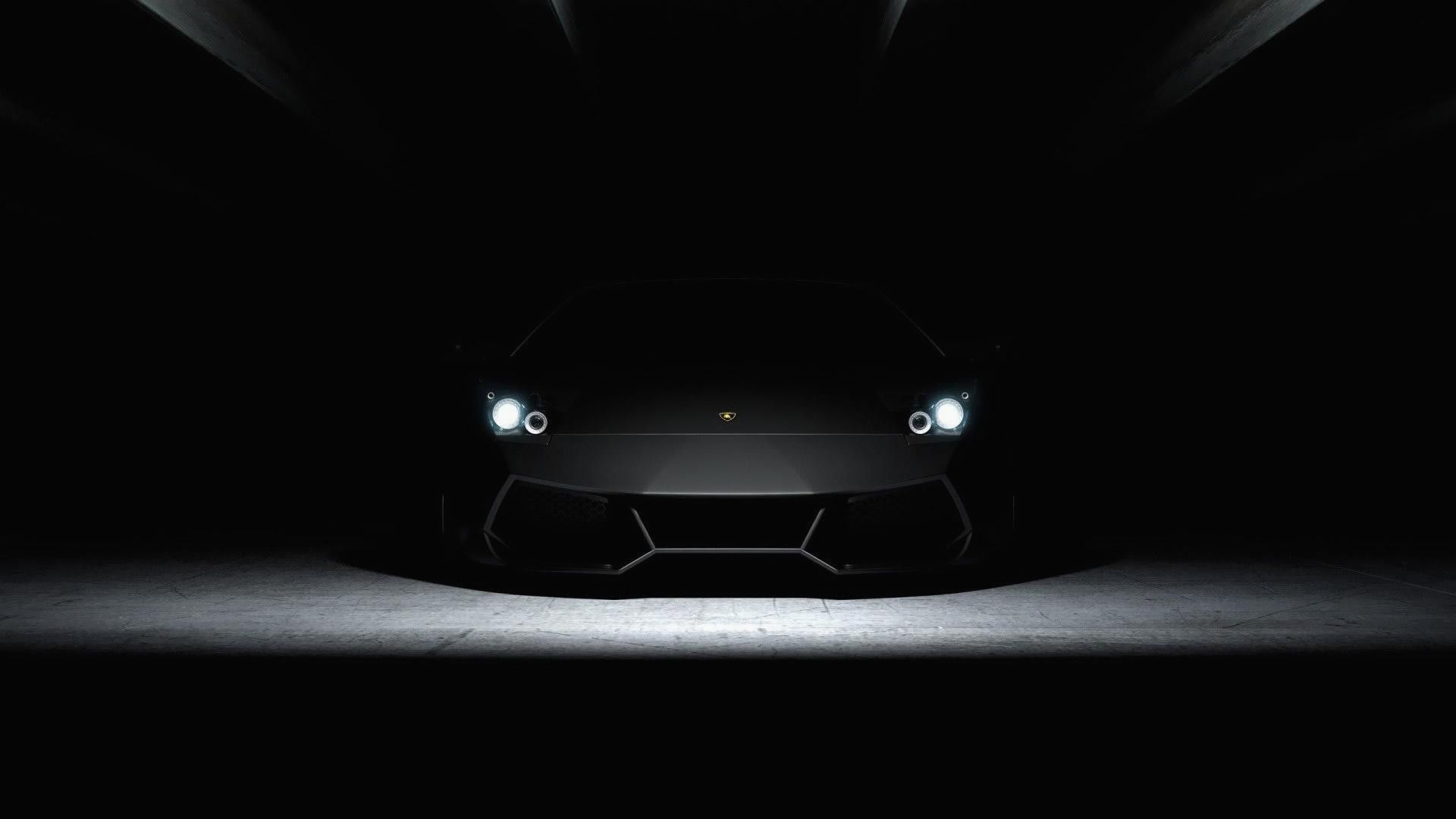 Lamborghini nera al buio, 1920x1080 1080p, PC Desktop