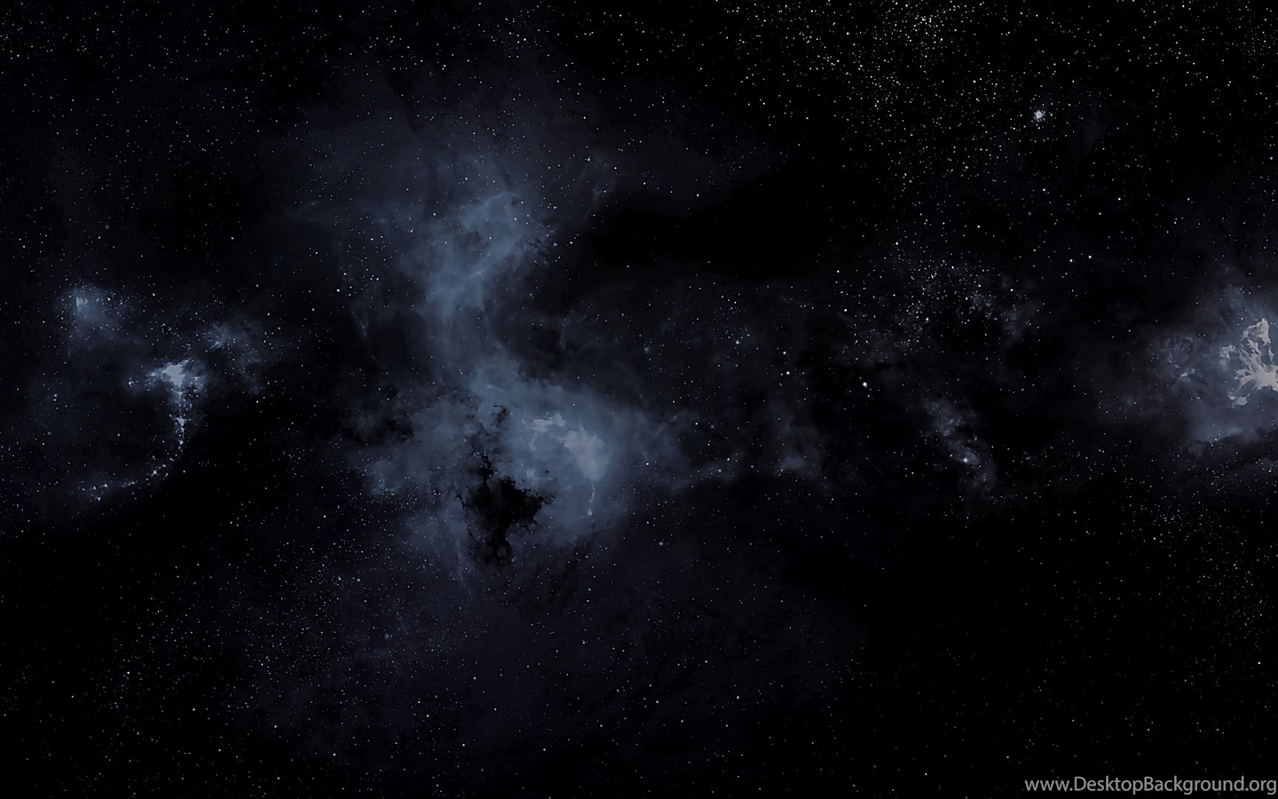 Nebulosa spaziale nero e blu, 1440x900 HD, Desktop