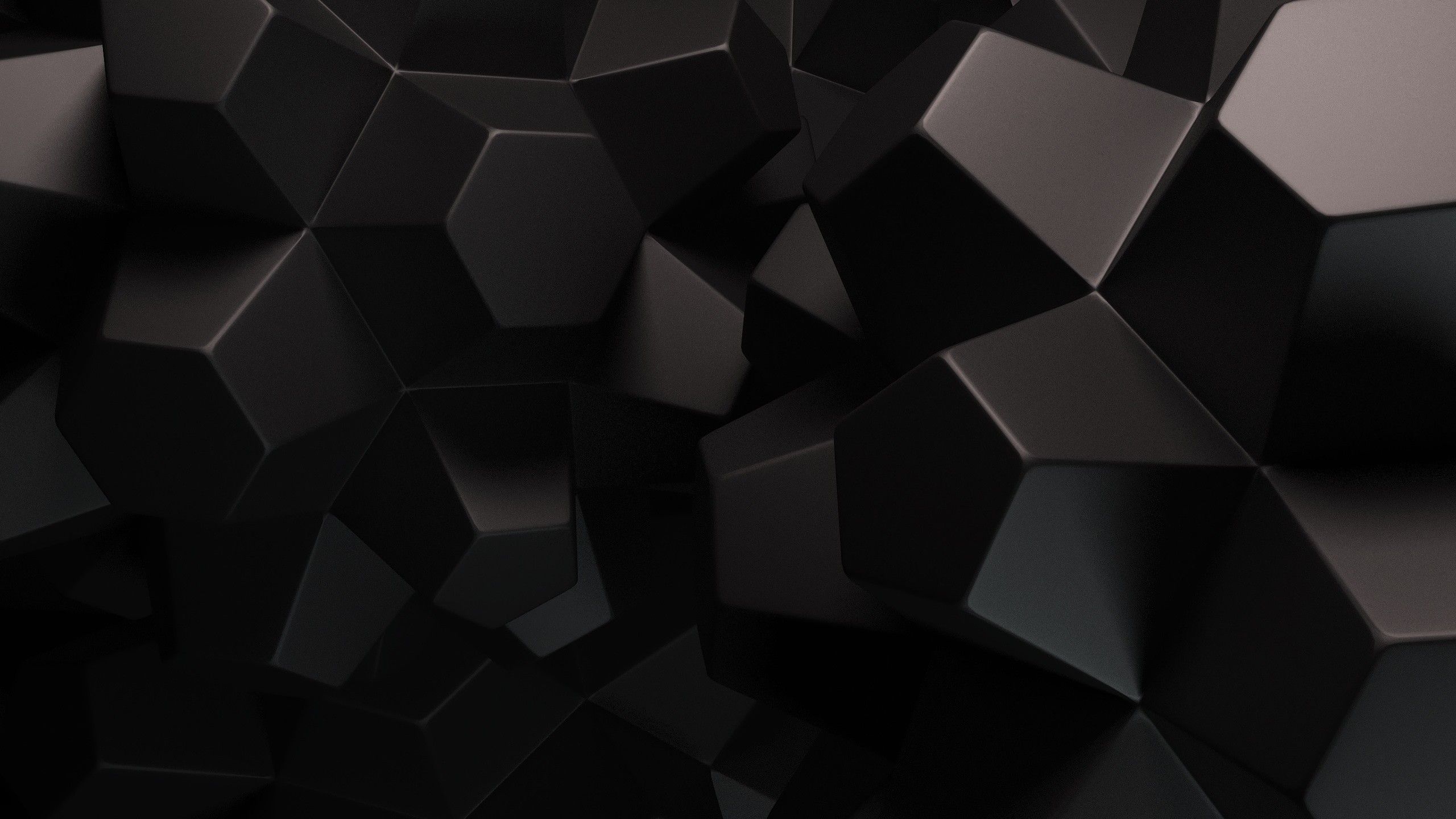 Forme geometriche astratte nere, 2560x1440 QHD, Monitor Gaming