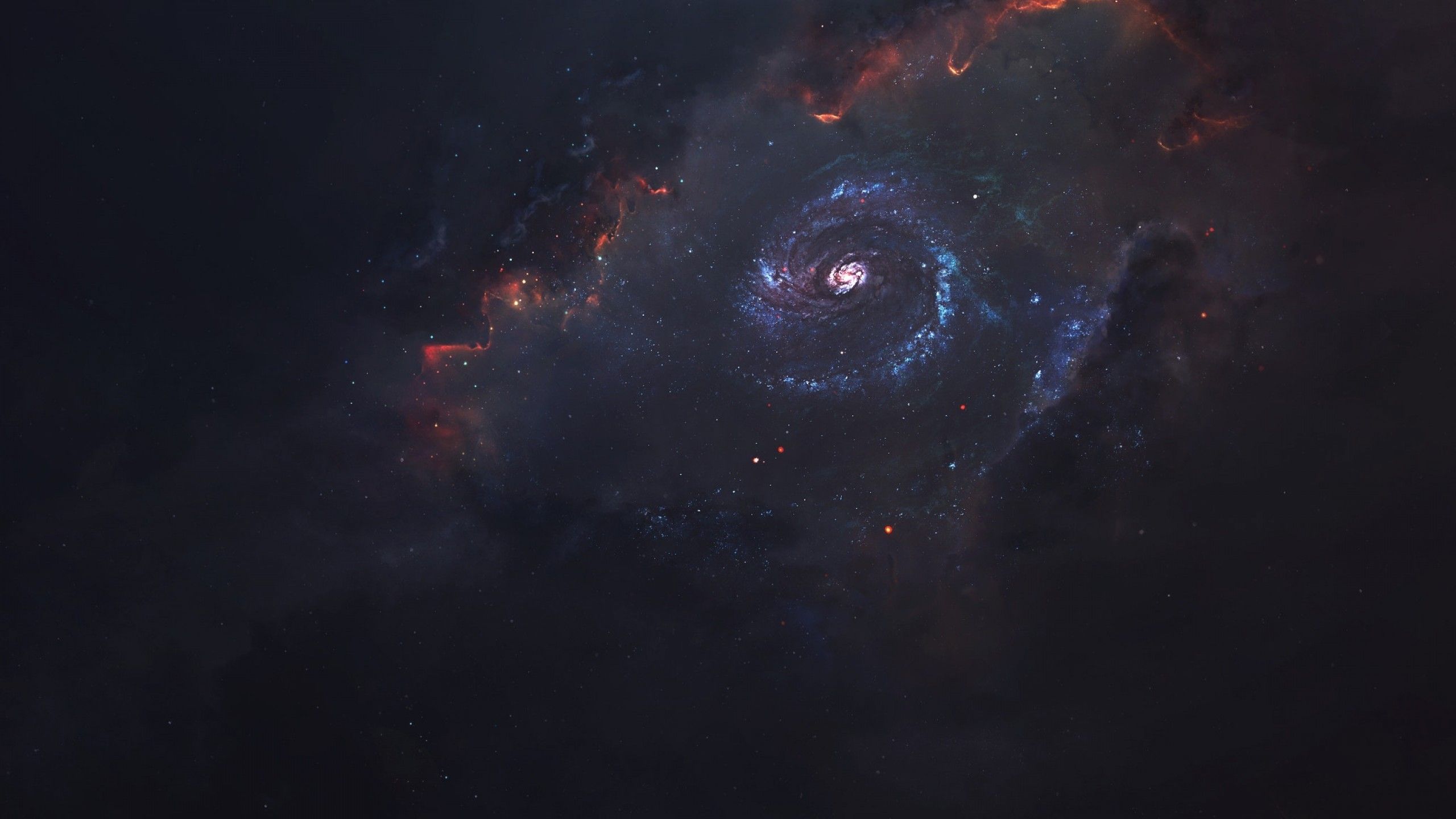 Buco nero, nebulosa, galassia, 2560x1440 2K, Monitor Gaming