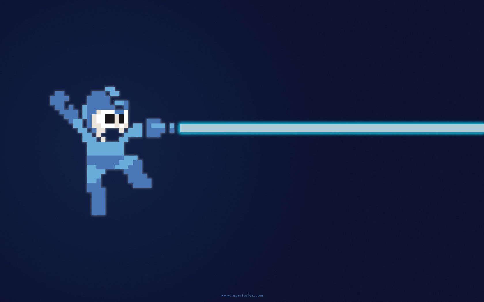 Mega Man pixel art blu, 1680x1050 900p, PC