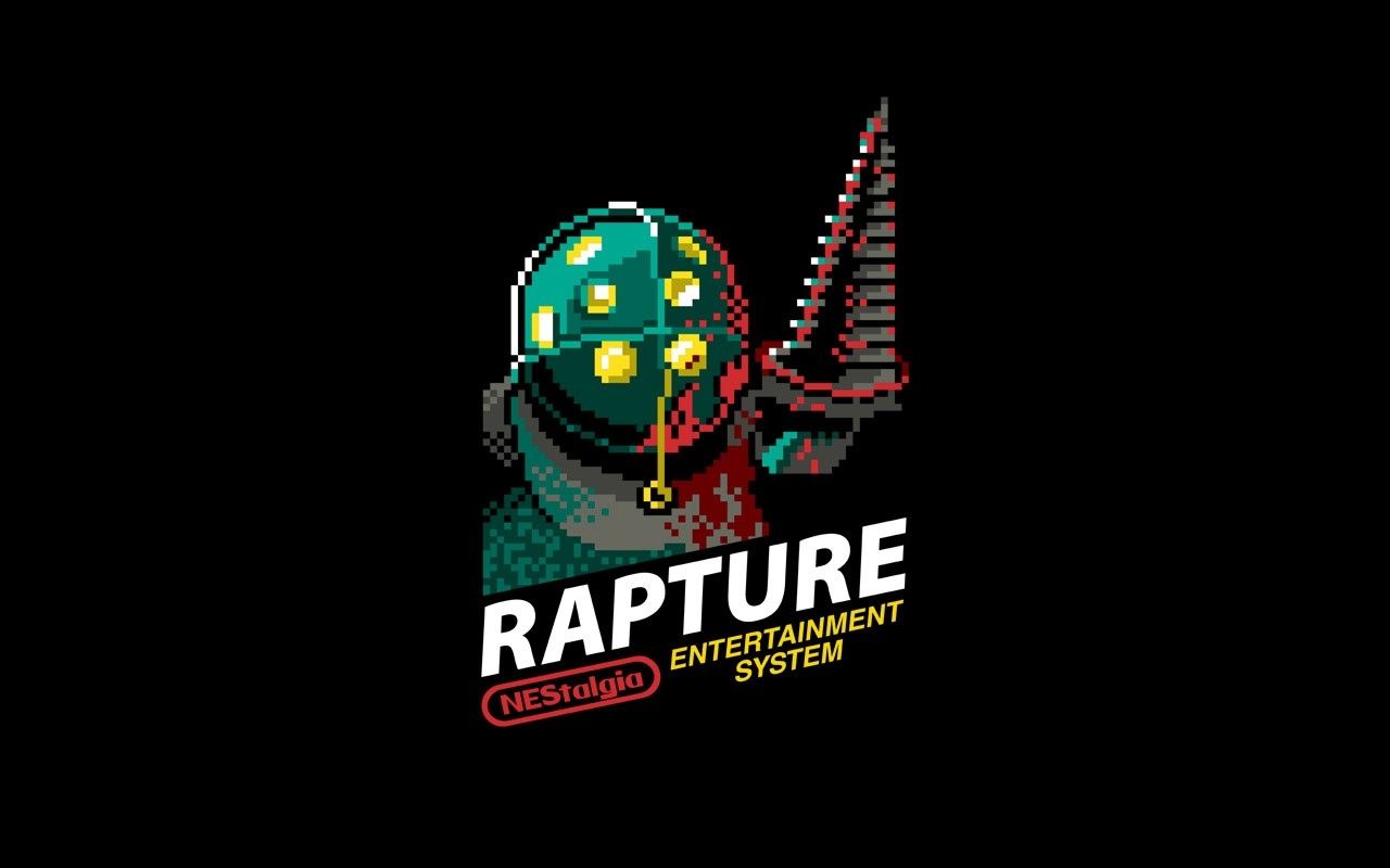 BioShock Rapture stile NES, sparatutto FPS, 1280x800 720p, Laptop