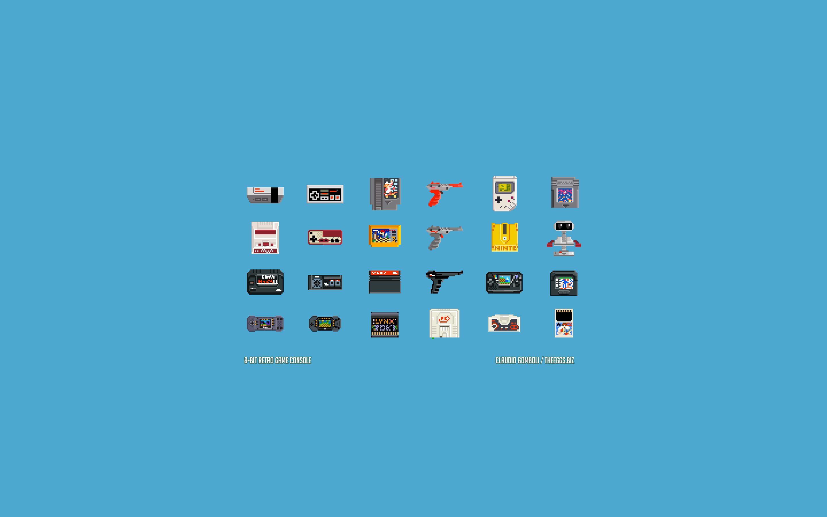 Icone pixel art console NES, 2880x1800 WQXGA, MacBook Pro