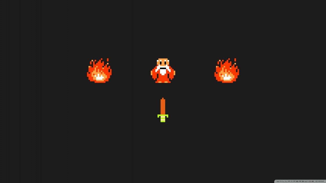 Link 8-bit fiamme spada Zelda, 1366x768 720p, iMac