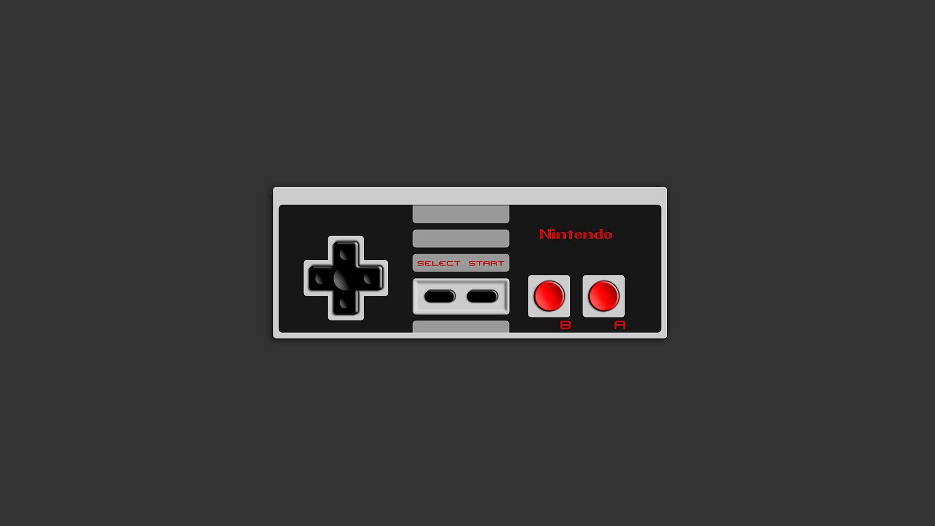 Controller Nintendo NES grigio, console giapponese, 1920x1080 Full HD 1080p, Desktop