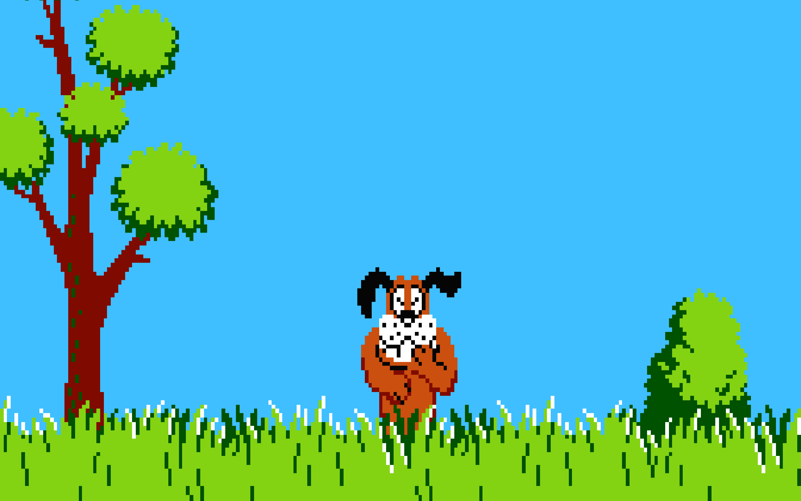 Cane Duck Hunt pixel art, 2560x1600 2K, Desktop
