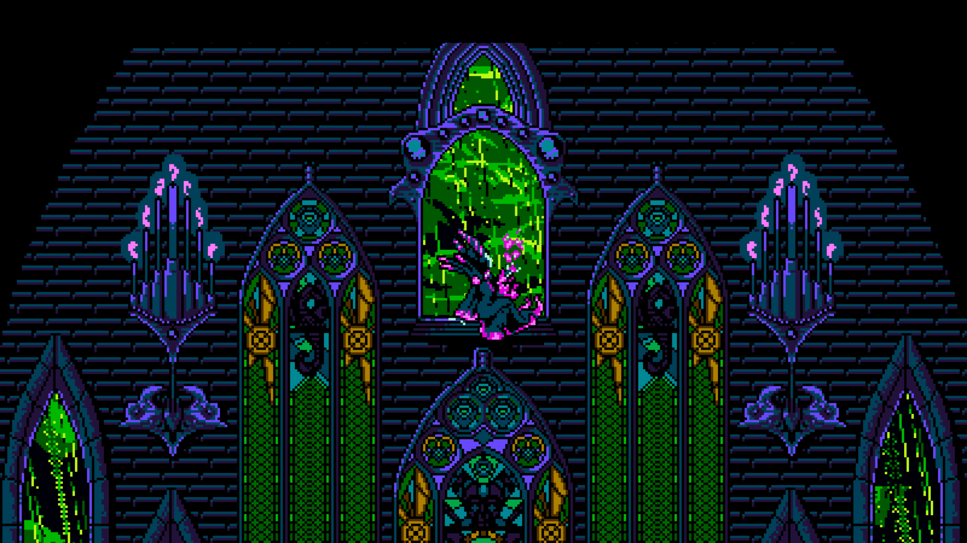 Vetrate pixel art castello, 1920x1080 1080p, Desktop