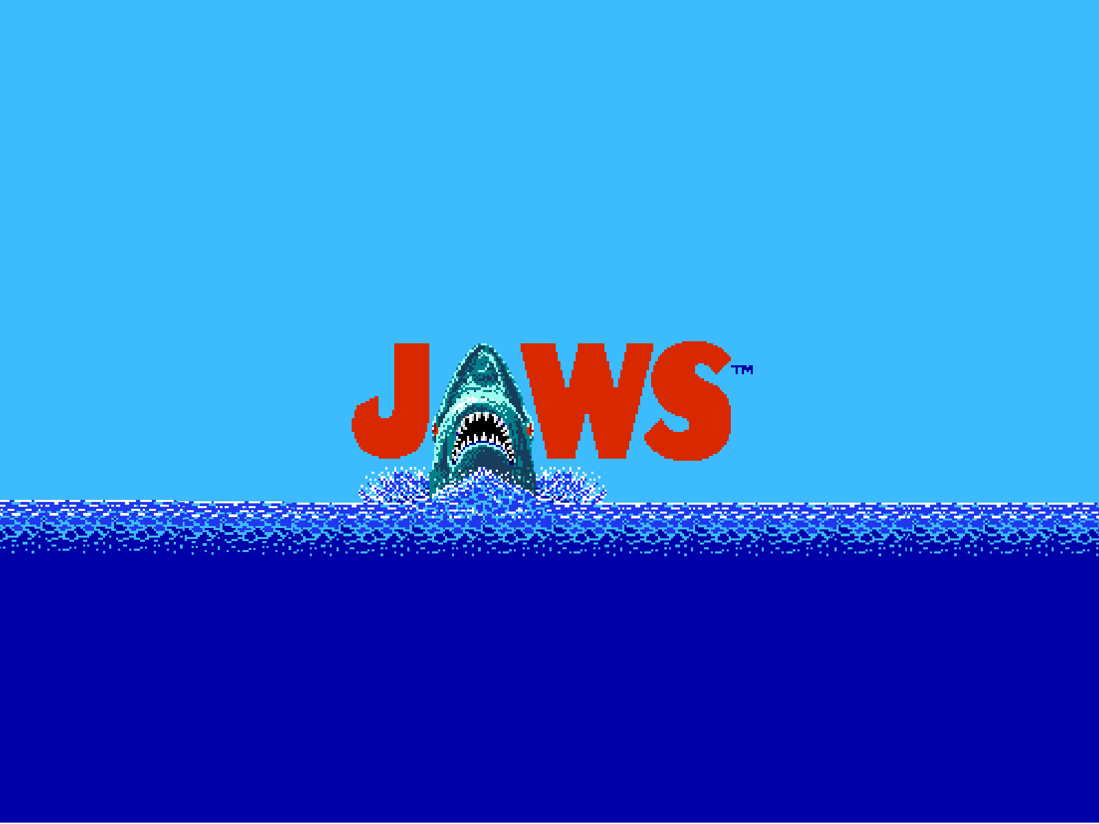 Jaws logo pixel art squalo, 1600x1200 HD, Desktop