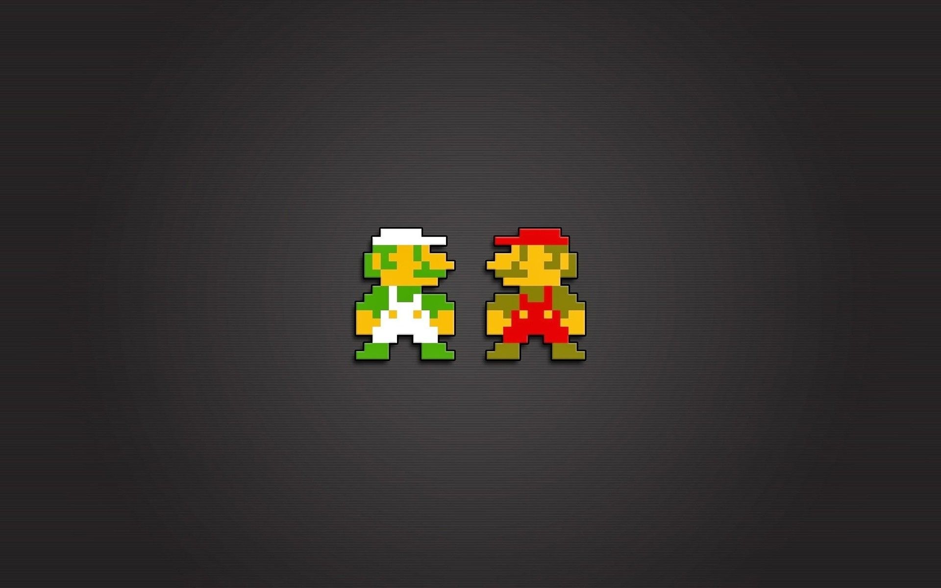 Mario e Luigi pixel art 8-bit, idraulico, 1920x1200 Full HD+, Laptop