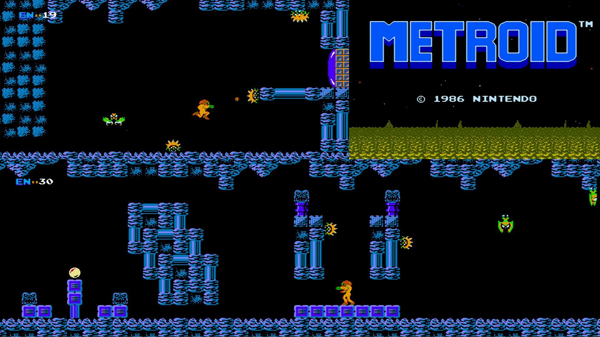 Metroid NES gameplay pixel art, 1920x1080 1080p, PC Desktop