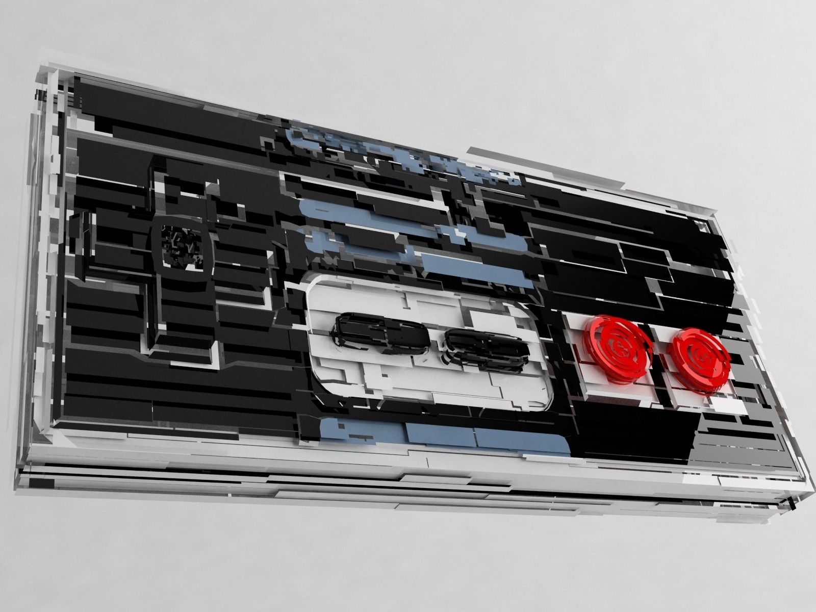 Controller NES 3D render, 1600x1200 HD, Desktop