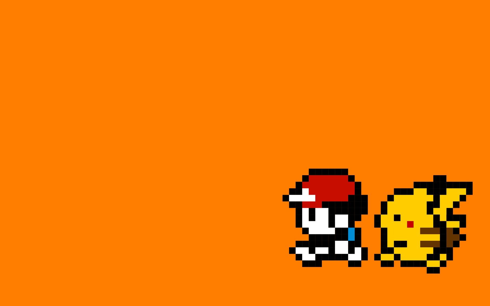Pixel art Pokemon Ash e Pikachu, creature tascabili, 1920x1200 WUXGA, Laptop