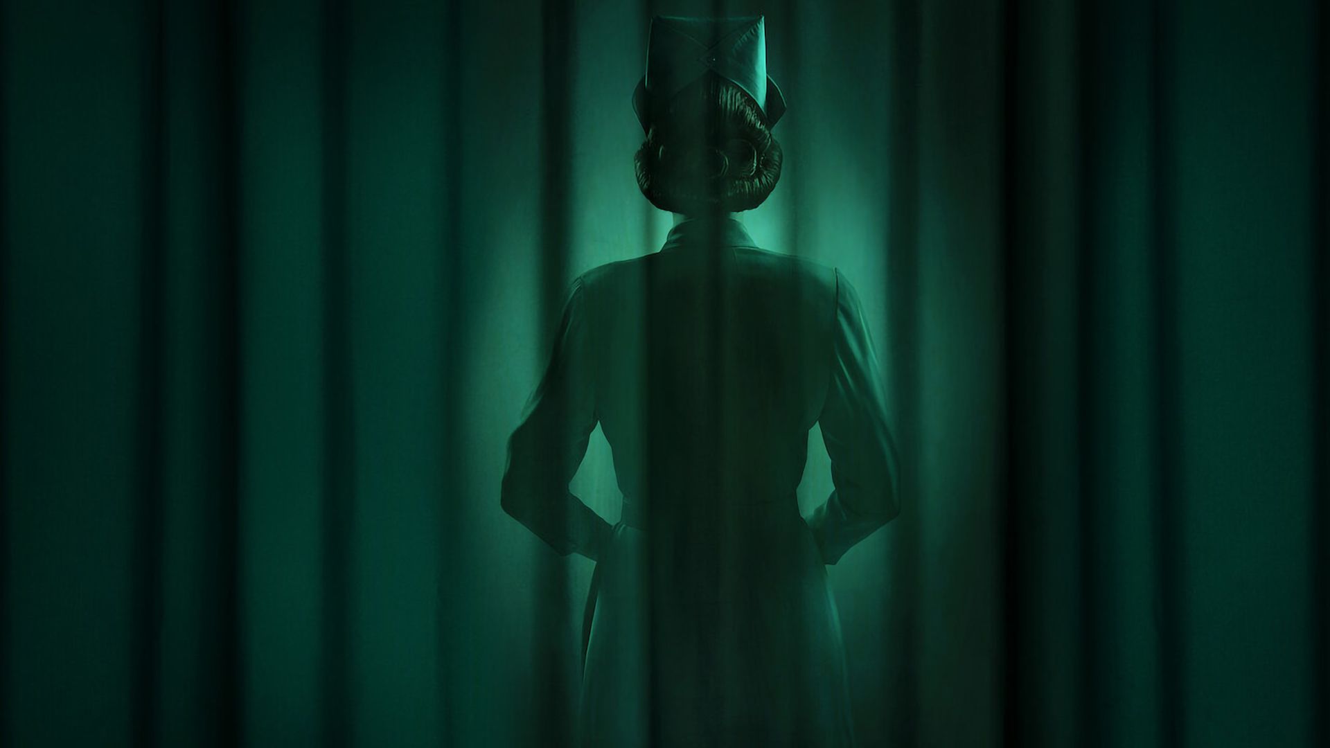 Silhouette infermiera Ratched verde, 1920x1080 Full HD, Desktop