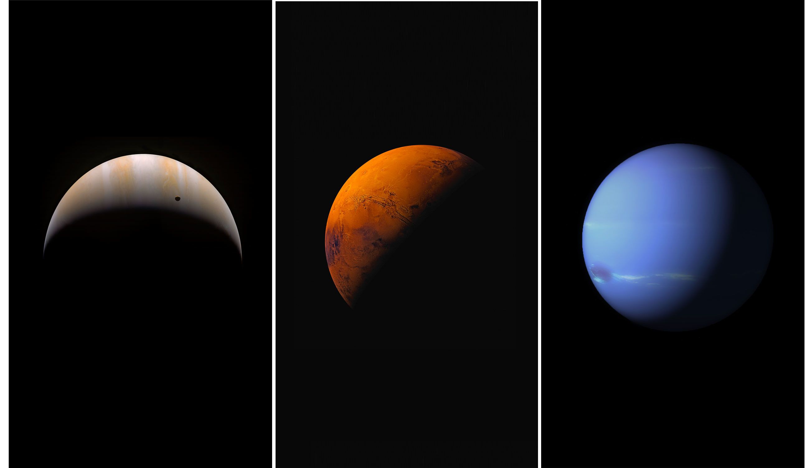 Simbolo Nettuno luminoso blu, 1366x768 720p, PC