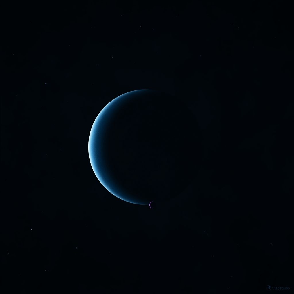 Pianeta Nettuno e luna Tritone, 1024x1024 HD, Desktop