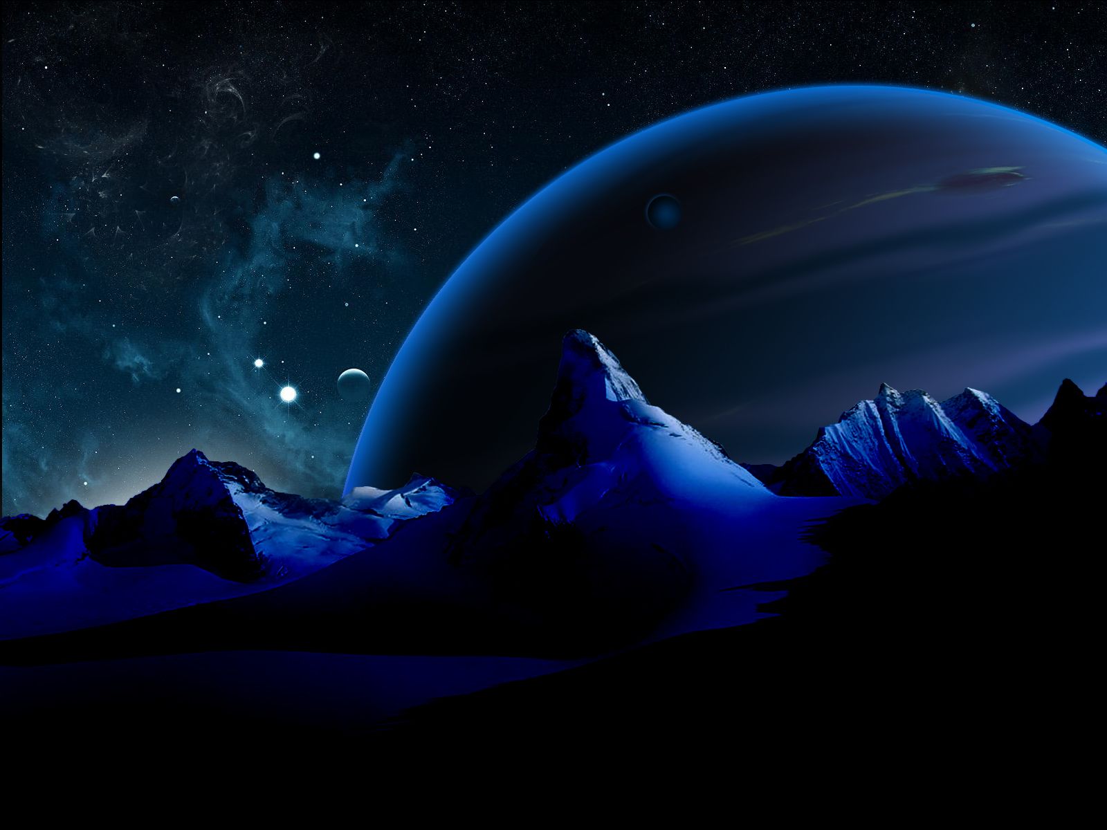 Nettuno pianeta blu montagne, 1600x1200 HD, ROG Asus Laptop